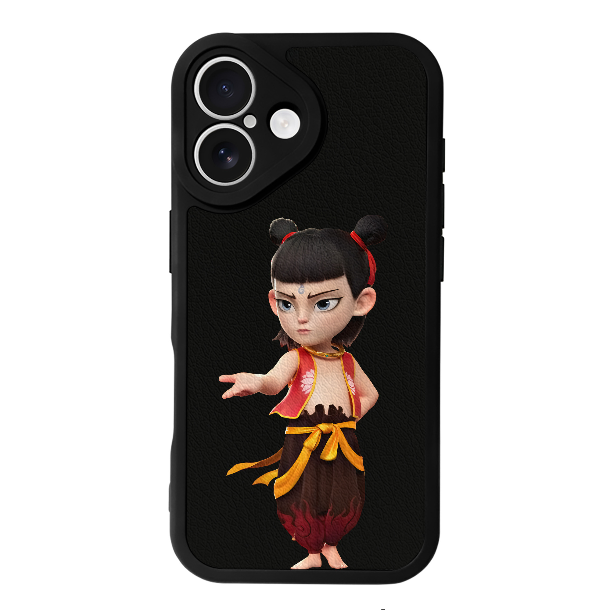 （画像用） Ne Zha 2 ナタ 魔童の大暴れ 【iPhone 16シリーズ対応】シリコンスマホケース（レザー調） 材質：シリコン